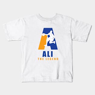 Ali Custom Player Basketball Your Name The Legend Kids T-Shirt